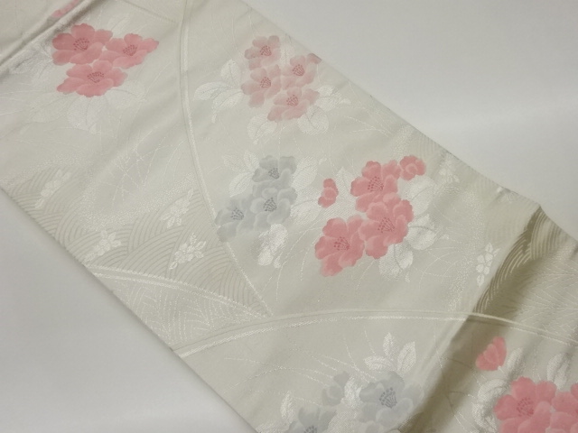 花葉模様織出し名古屋帯